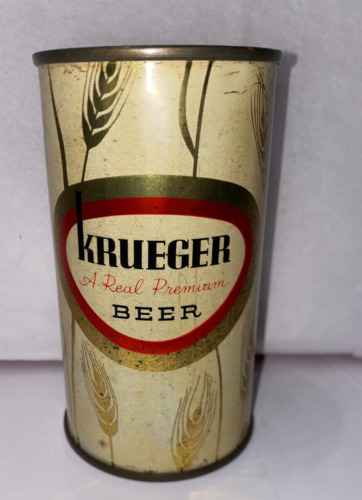 1956 KRUEGER Flat Top Beer Can Brewed in Newark, NJ  Bottom Opened