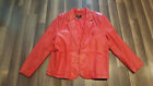 VTG Fingerhut fashions women red color 2 button 100% leather XL SZ Jacket