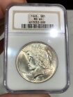 1923 Peace Dollar graded MS64 by NGC Mostly White Nice Coin Flashy