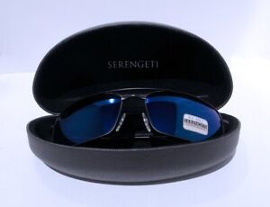 Serengeti 8304 Treviso Sunglasses Black Polarized 555nm Blue Mirror Glass Lens
