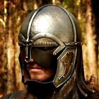 Medieval XMAS Viking Vendel helmet 18Ga metal Helmet with leather linear Inside