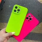 Neon Silicone Fluorescence Case Cover For iPhone 15 14 13 12 11 Pro Max XR XS X