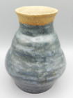 New ListingVintage Huntsville Alabama Hand Made Painted Spun Pottery Art Clay Vase Blue Tan