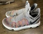 Nike Zoom KD 10 Gray/Multicolor Basketball Shoes 897815-900 Men Size 9 w/o Laces