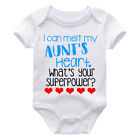 Funny Aunt Baby Bodysuit Humor Auntie Melting Heart Superpower Newborn Gift