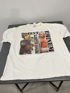 Vtg  Eminem 50 Cent  Missy Elliott  2003 T shirt Rap Tee XL  Detroit  Ford Field