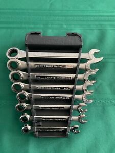 Craftsman 8pc SAE Ratcheting Combination Wrench Set 12 Point #42639 USA -VA-