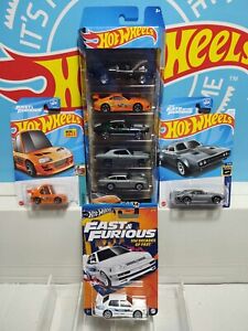 HOT WHEELS FAST & FURIOUS BUNDLE🔥5-PACK+VW JETTA MK5+ICE CHARGER+TOONED SUPRA