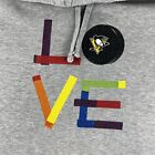 Pittsburgh Penguins Love Hoodie Fanatics Gray Pullover  Men’s 2XL Hockey Sports
