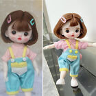 1/8 BJD Doll Mini Girl Doll with Clothes Shoes Short Wigs Face Makeup Full Set