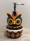 Johanna Parker Design Owl Soap Dispenser Halloween Holiday Home Kitchen Bath NEW