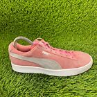 Puma Suede Classic Womens Size 7 Pink Gray Athletic Shoes Sneakers 355462-69