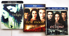TWILIGHT 4K w Slip Cover & Twilight Saga New Moon & Eclipse Blu-ray+Slip Cover
