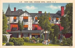 Front View, Carlheim Hotel, Lenoir, North Carolina, Early Postcard, Unused