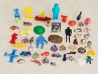 50-Vintage 1960's Gumball Vending Prize Premium Plastic Charms Lot Shelf B4