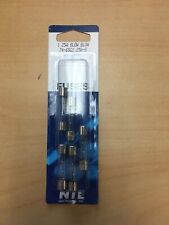 NTE 3AG Equivalent 6x30mm 1.25A 250V Slow Blow Glass Fuse 5pk