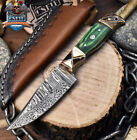 CSFIF Hot Item Skinner Knife Twist Damascus Bone and Wood Camping Bushcraft