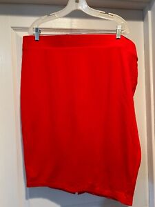 Torrid. 3X Cherry Red Stretch Knee Length Pencil Skirt Career