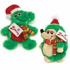 Zanies Holiday Christmas Flatsy Alligator Hedgehog Dog Puppy No Stuff  Toy Toys