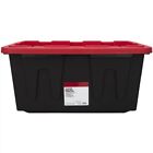 27 Gallon Snap Lid Plastic Storage Tote Box, Stackable Storage Bin Container
