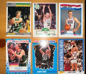 LARRY BIRD 6 Card Lot 1987 Fleer Plus 5 More Nice Cards.  NBA Boston Celtics.