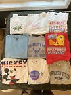 Vintage T-shirt Lot Of 9 Ripped Or Stained Graphic Tees (size L-XL )