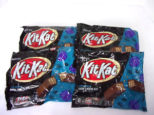 KIT KAT Dark Chocolate LOT OF 4 Bags Snack Size Wafer Candy Bars Bag 9.8oz 07/24