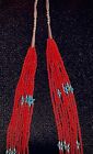 Vintage E.Begay Navajo Red Coral Turquoise Silver Necklace 10 Strand 30”Freeship