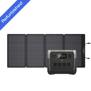 EcoFlow Solar Generator RIVER 2 Pro 768Wh+160W Solar Panel Certified Refurbished