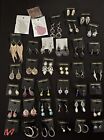 Lot Of 38 Pairs Of Earrings Dangle Hoop Stud Multi Color Mixed All Wearable