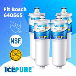 4 Pack Icepure 640565 EVOLFLTR10 AP3961137 WHKF-R-Plus Comparable Water Filter