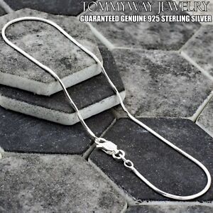 Real 925 Sterling Silver Dia Cut Snake Anklet Ankle Bracelet 9
