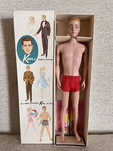 New ListingVintage 1960s Barbie Ken Doll Blonde Flocked Hair Minty With Box & Accessories