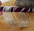 Set Of 7 Thin Bangles Solid 925 Sterling Silver Bangles J26