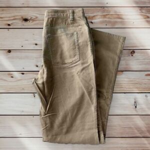 J.Crew Womens Pants Beige Size 10 Tall Corduroy  100% Cotton Button Fly