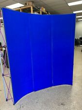 7' Popup trade show display blue