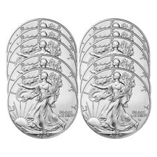 Lot of 10 - 2024 $1 American Silver Eagle 1 oz BU