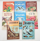 Golden Guide 8 Book Lot PB Trees Pond Life Mushrooms Butterflies Fossils Cacti