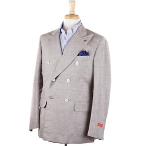 NWT $2995 ISAIA Dove Beige Cotton and Linen Summer Sport Coat 40 R (Eu 50)