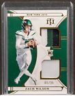 Zach Wilson 2021 Panini National Treasures Gold Dual Patch Rookie RC #01/35 Jets