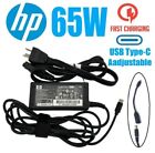 Genuine HP USB-C Type C 65W Slim Travel Laptop AC Adapter Charger Power Supply