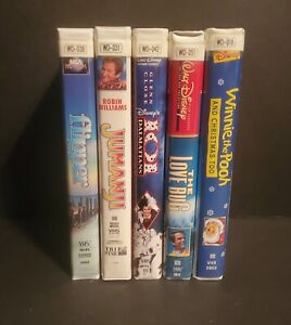 Lot of 5 Disney Family Movies VHS Jumanji, The Love Bug, Flipper  (dme24)