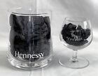 2 New Hennessy Cognac Glasses Stemmed Snifter & Rocks Etched White Logo
