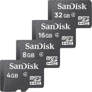 SanDisk 4GB 8GB 16GB 32GB Micro SD SDHC Class 4