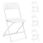 (4-10 Pack) Plastic Folding Stackable Chairs Seat Office Home Wedding Party