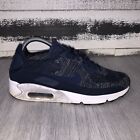 Nike Air Max 90 Ultra 2.0 Flyknit Men's Size 8 Running Shoes Blue 875943-401