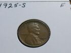 1925-S Lincoln Wheat Cent - Fine condition
