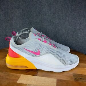 Nike Air Max Motion 2 Womens Size 8.5 Shoes Gray Pink Orange Athletic Sneakers