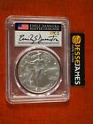 2022 $1 AMERICAN SILVER EAGLE PCGS MS70 EMILY DAMSTRA HAND SIGNED FLAG LABEL