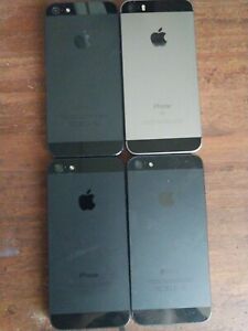 Apple Iphone 5/5se A1662 x1  A1429 x3 Smartphone, Black/gray (Lot Of 4)